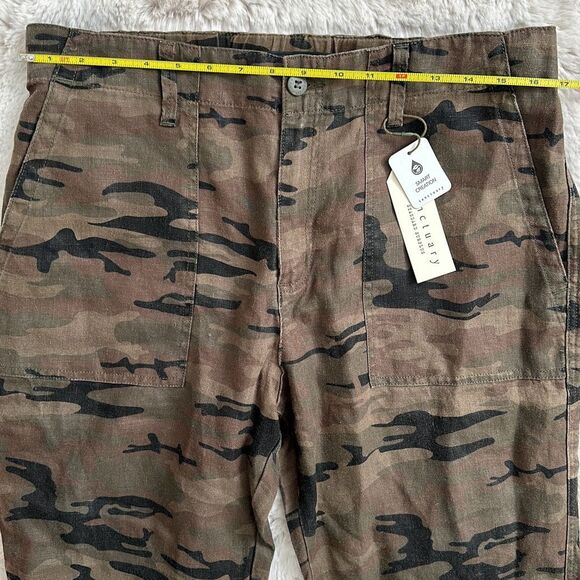 Sanctuary Everyday Linen Pants Camo Size 31 - Picture 5 of 11